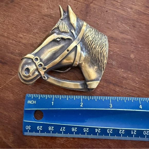 VTG Horse Head Western Belt Buckle Lightweight Metal Equestrian Rodeo Ranch - Picture 7 of 10